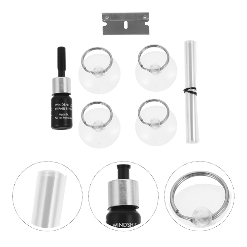1Set Kit Riparazione Schegge E Crepe Parabrezza Multi ABS 2