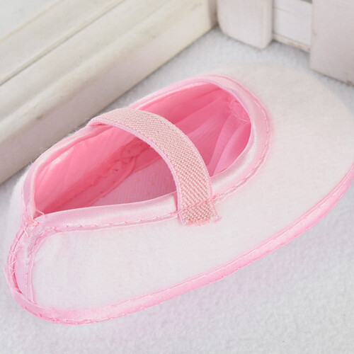 1Paire Souliers Bébé Rose Design Simple Et Antidérapant 2