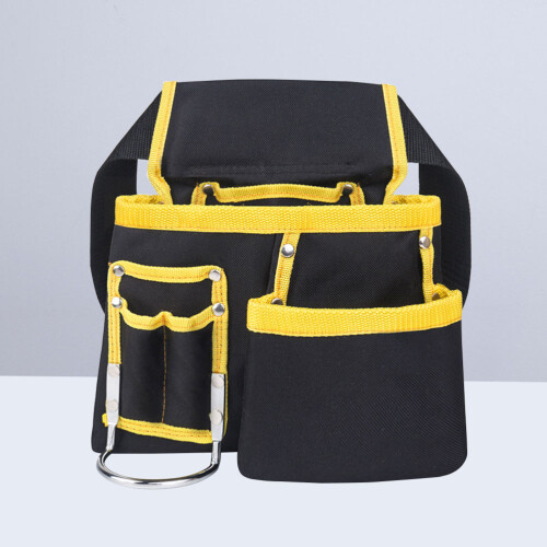 Black Work Tool Bag Waist Pouch for Electric Drill Storage 2