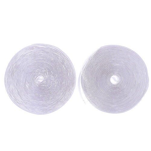 1Set Durable Nylon White Hook and Loop Tape for Home and Carpet Fixing