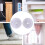 1Set Durable Nylon White Hook and Loop Tape for Home and Carpet Fixing 6