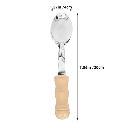 2Pcs Rustic Wood Musical Spoons Hand Percussion Instruments for Kids 1