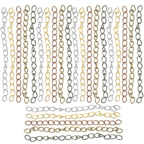 300Pz Estensibili in Ferro Per Collane E Bracciali Colorate DIY 2