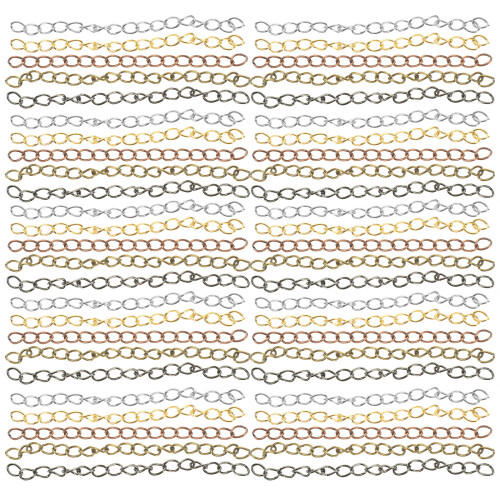 300Pz Estensibili in Ferro Per Collane E Bracciali Colorate DIY 1