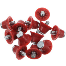12Pcs Replaceable Football Shoe Studs Red Metal for Injury Prevention