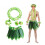 5Pz Set Gonna Hula Con E Decorazioni Floreali Colorate 1