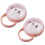 2Pcs Pink PP Pacifier Storage Container Portable Baby Holder 7