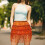 Orange Polyester Sequin Waist Belt for Dance and Belly Dancing 6
