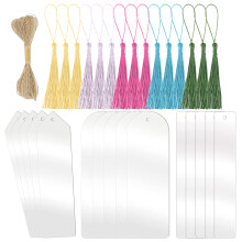 1Set Creatieve Acryl Bladwijzers Met Kwastje Voor Kids En
