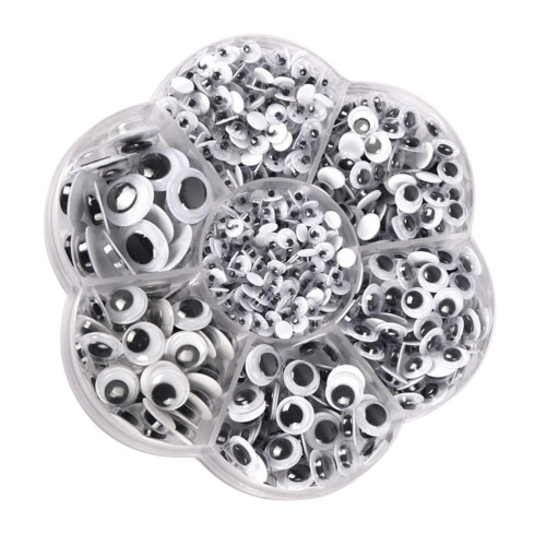 500Pz Occhi Neri Per Progetti Creativi Doll 4-12Mm 2