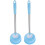 2Pièces Ventouse Déboucheur Bain Wc Longue Acier Bleu 10
