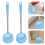 2Pièces Ventouse Déboucheur Bain Wc Longue Acier Bleu 5
