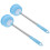 2Pièces Ventouse Déboucheur Bain Wc Longue Acier Bleu 4