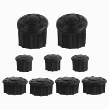 9Pièces Caches Ecrous Plastique Noir Adaptation Cadre