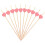 100Pz Stecchini Bamboo Usa E Getta Rosa, Per Feste 1