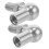 2Pz Testa Acciaio Inox Argento Per Giunto Auto 10