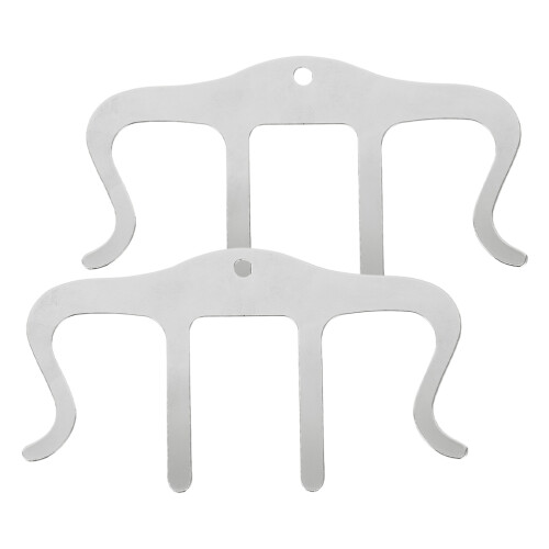 2Pz Clip Spartiti Tromba in Ferro Argento Per 1