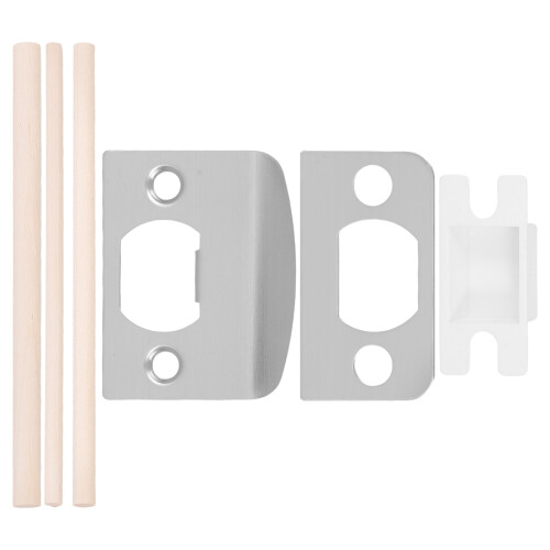 1Set Piastra Porta in Acciaio Inox E Argento 2