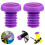 1Paire Capuchons De Guidon Violet En Caoutchouc Polyester Pour 11