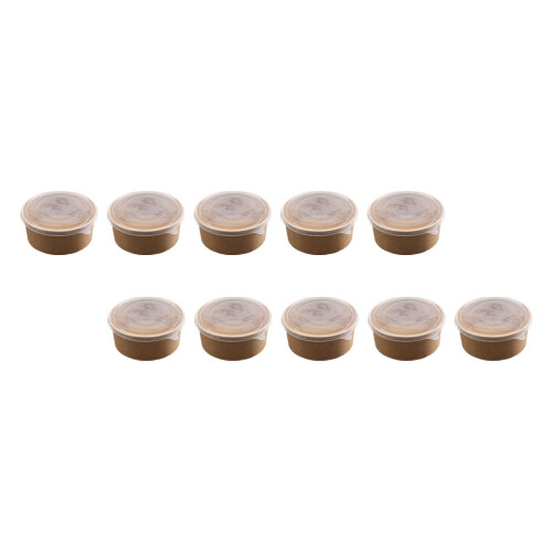 10Pz Box Porta Pranzo Kraft Khaki Alta