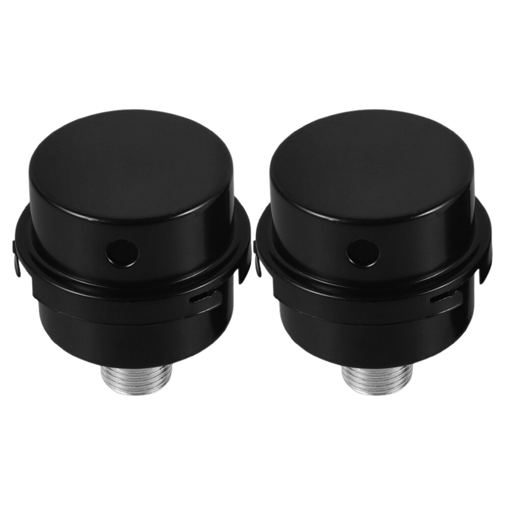 2Pcs Air Compressor Intake Muffler Filter Silence Black Plastic Iron 3572637736425
