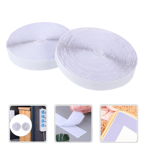 1Set Household Adhesive Hook and Loop Tape Strips Nylon for Curtains 1