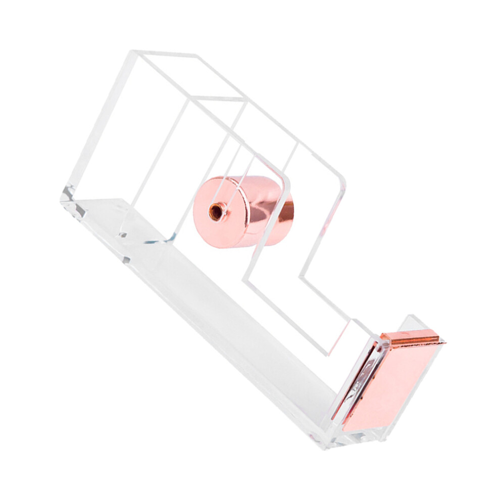 PrzenośNy Akrylowy Podajnik TaśMy RóżOwo-ZłOty Do Domu I Biura-image