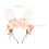 2Pz Fasce Orecchie Coniglio Rosa Tessuto Costume 3