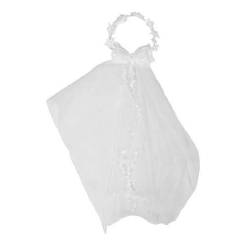 Couronne Florale Voile Mariage Avec Peigne Finition Perlée