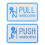 2Pz Push Pull in Acrilico Autoadesivi Per Porte in 9