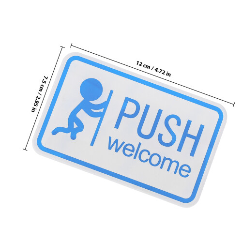 2Pz Push Pull in Acrilico Autoadesivi Per Porte in 1