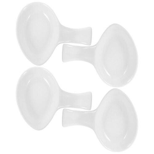 4Pz Portaposate Ceramici Contenitori Per Salse E Bacchette