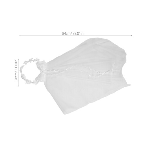 Couronne Florale Voile Mariage Avec Peigne Finition Perlée 2