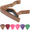 1Set Clip Capotasto in Metallo E Plettro Per Chitarra Marrone 1