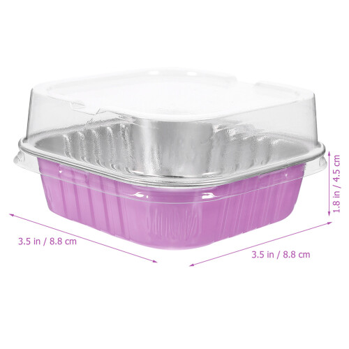 50Pz Pirottini Alluminio Con Per Dolci Cupcake Rosati 2