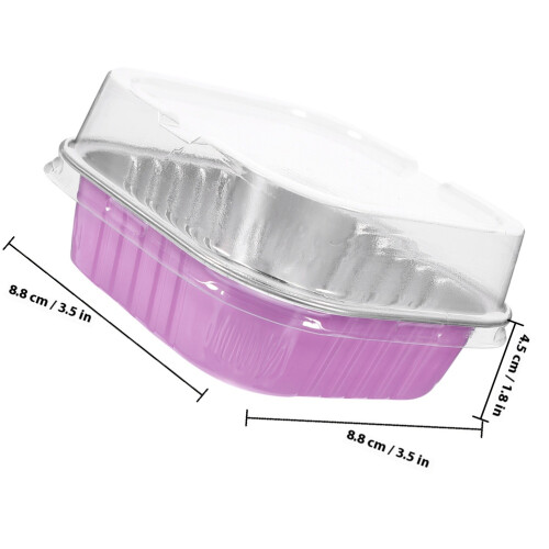 50Pz Pirottini Alluminio Con Per Dolci Cupcake Rosati 1