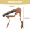 1Set Clip Capotasto in Metallo E Plettro Per Chitarra Marrone 3