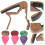 1Set Clip Capotasto in Metallo E Plettro Per Chitarra Marrone 5