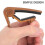 1Set Clip Capotasto in Metallo E Plettro Per Chitarra Marrone 11