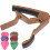 1Set Clip Capotasto in Metallo E Plettro Per Chitarra Marrone 8
