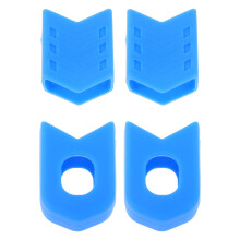 4Pcs Silicone Crank Boot Sleeves Blue Bike Crankset Scratch Protectors