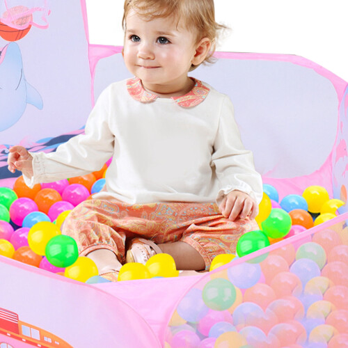 Piscina Giochi Pieghevole Bambini Rosa Con E 2