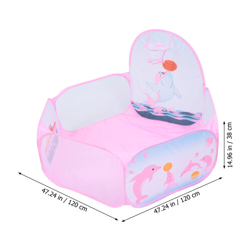 Piscina Giochi Pieghevole Bambini Rosa Con E 1