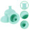 3Pz Massaggiatore Torace Silicone Con Coppette Percussione Per 4