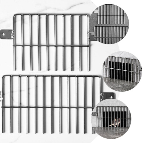 1Set Grondaia in Acciaio Inox Argento Per Balcone E 2