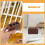 4Pcs Portable Brown Plastic Playpen Connector Set Suction 8