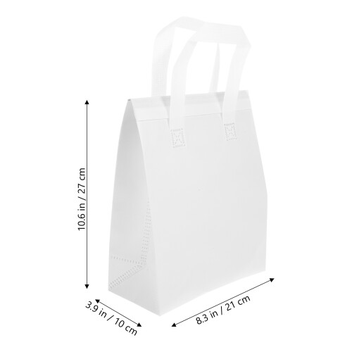 10Pz Borse Con Per Bevande E Dolci in Materiale Isolante Bianco 2
