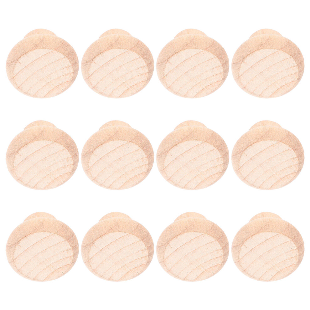 12 Sets Unfinished Wooden Door Knobs For Cabinets Drawers Wardrobes 3532115857851