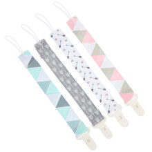 4St Baby Speen Clip , Plastic En Stof, Diverse Kleuren