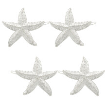4Pz Fermagli Vintage Stella Punte Per Party